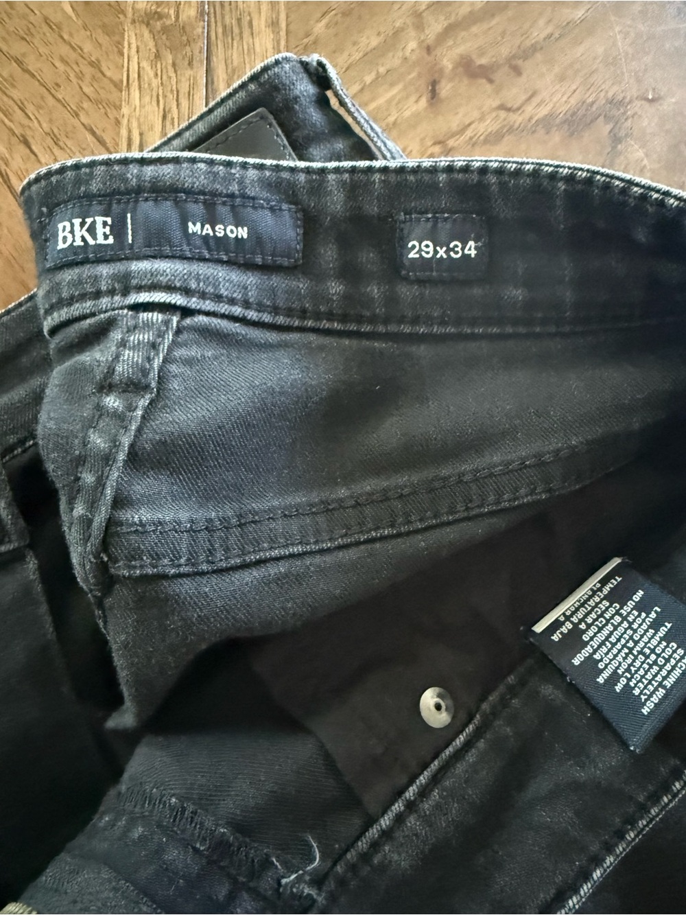 BKE Mason Slim Men's Jeans - Black Denim 29 x 34